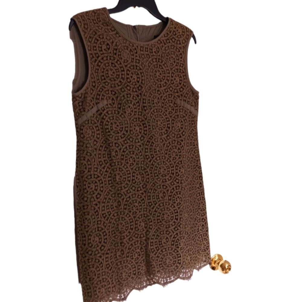 Jenni Kayne Olive Green Eyelet Shift Dress - Picture 2 of 11